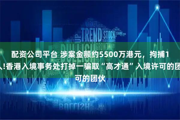 配资公司平台 涉案金额约5500万港元，拘捕18人!香港入境事务处打掉一骗取“高才通”入境许可的团伙