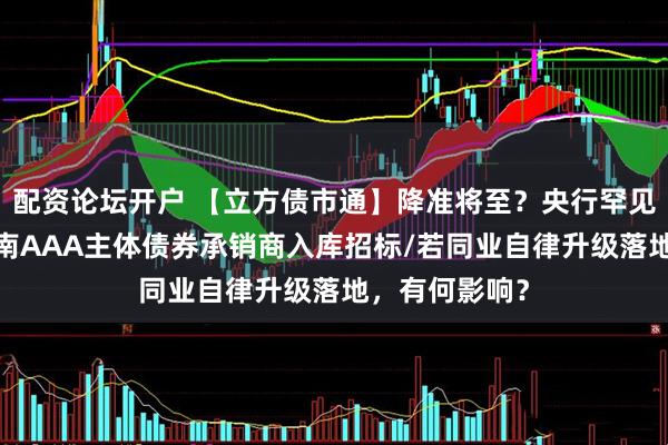 配资论坛开户 【立方债市通】降准将至？央行罕见缩量续作/河南AAA主体债券承销商入库招标/若同业自律升级落地，有何影响？